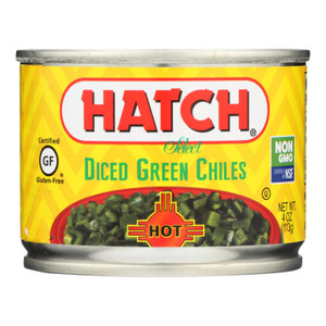 Hatch Chili Hatch Diced Hot Green Chilies - Diced Green Chiles - Case Of 24 - 4 Oz. Hatch Chili Hatch Diced Hot Green Chilies - Diced Green Chiles - Case Of 24 - 4 Oz.