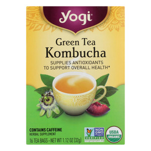 Yogi Tea Green Tea Kombucha - Contains Caffeine - 16 Tea Bags Yogi Tea Green Tea Kombucha - Contains Caffeine - 16 Tea Bags