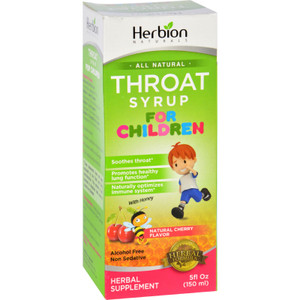 Herbion Naturals Throat Syrup - All Natural - Cherry - For Children - 5 Oz Herbion Naturals Throat Syrup - All Natural - Cherry - For Children - 5 Oz