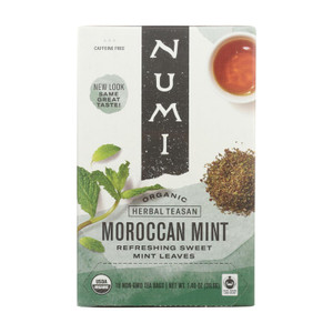 Numi Organic Tea Moroccan Mint - 18 Tea Bags - Case Of 6 Numi Organic Tea Moroccan Mint - 18 Tea Bags - Case Of 6