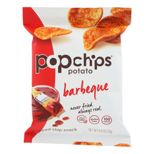 Popchips Potato Chip - Barbeque - Case Of 24 - 0.8 Oz. Popchips Potato Chip - Barbeque - Case Of 24 - 0.8 Oz.