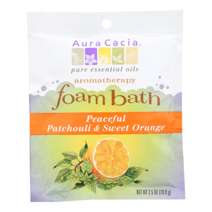 Aura Cacia - Foam Bath Peaceful Patchouli And Sweet Orange - 2.5 Oz - Case Of 6 Aura Cacia - Foam Bath Peaceful Patchouli And Sweet Orange - 2.5 Oz - Case Of 6
