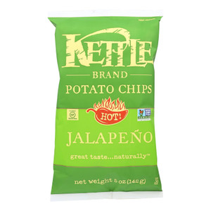 Kettle Brand Potato Chips - Jalapeno - Case Of 15 - 5 Oz. Kettle Brand Potato Chips - Jalapeno - Case Of 15 - 5 Oz.