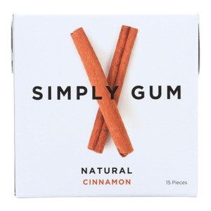 Simply Gum All Natural Gum - Cinnamon - Case Of 12 - 15 Count Simply Gum All Natural Gum - Cinnamon - Case Of 12 - 15 Count