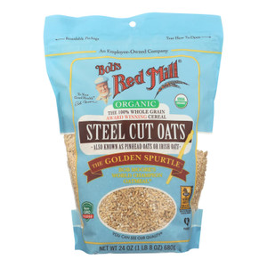Bob's Red Mill - Oats - Organic Steel Cut Oats - Case Of 4 - 24 Oz. Bob's Red Mill - Oats - Organic Steel Cut Oats - Case Of 4 - 24 Oz.