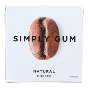 Simply Gum All Natural Gum - Coffee - Case Of 12 - 15 Count Simply Gum All Natural Gum - Coffee - Case Of 12 - 15 Count