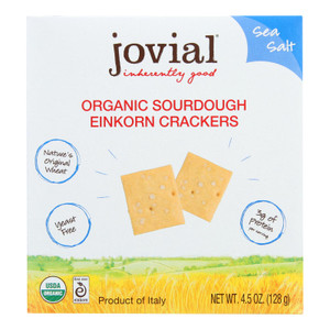 Jovial - Sourdough Einkorn Crackers - Sea Salt - Case Of 10 - 4.5 Oz. Jovial - Sourdough Einkorn Crackers - Sea Salt - Case Of 10 - 4.5 Oz.