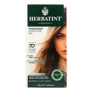 Herbatint Permanent Herbal Haircolour Gel 7d Golden Blonde - 135 Ml Herbatint Permanent Herbal Haircolour Gel 7d Golden Blonde - 135 Ml