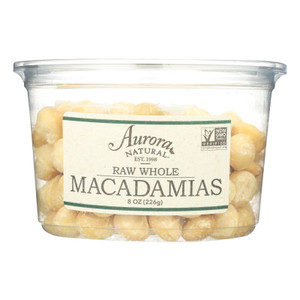 Aurora Natural Products - Raw Whole Macadamias - Case Of 12 - 8 Oz. Aurora Natural Products - Raw Whole Macadamias - Case Of 12 - 8 Oz.