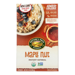 Nature's Path Hot Oatmeal - Maple Nut - Case Of 6 - 14 Oz. Nature's Path Hot Oatmeal - Maple Nut - Case Of 6 - 14 Oz.