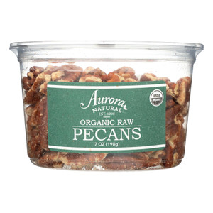 Aurora Natural Products - Organic Raw Pecans - Case Of 12 - 7 Oz. Aurora Natural Products - Organic Raw Pecans - Case Of 12 - 7 Oz.