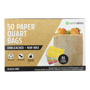 Lunchskins - Paper Bag Quart Cheveron - Case Of 12 - 50 Ct Lunchskins - Paper Bag Quart Cheveron - Case Of 12 - 50 Ct