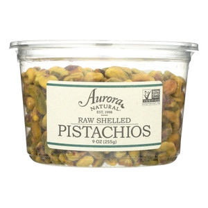 Aurora Natural Products - Raw Shelled Pistachios - Case Of 12 - 9 Oz. Aurora Natural Products - Raw Shelled Pistachios - Case Of 12 - 9 Oz.