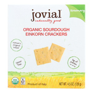 Jovial - Sourdough Einkorn Crackers - Rosemary - Case Of 10 - 4.5 Oz. Jovial - Sourdough Einkorn Crackers - Rosemary - Case Of 10 - 4.5 Oz.
