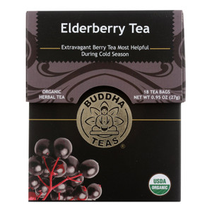 Buddha Teas - Organic Tea - Elderberry - Case Of 6 - 18 Count Buddha Teas - Organic Tea - Elderberry - Case Of 6 - 18 Count