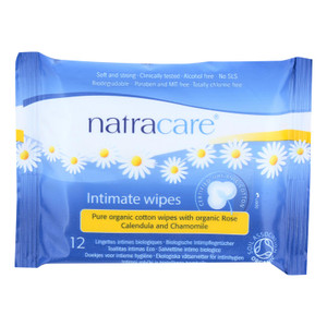 Natracare Organic Cotton Intimate Wipes - 12 Wipes - Case Of 12 Natracare Organic Cotton Intimate Wipes - 12 Wipes - Case Of 12