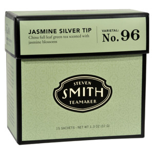 Smith Teamaker Green Tea - Jasmine Slvr Tp - Case Of 6 - 15 Bags Smith Teamaker Green Tea - Jasmine Slvr Tp - Case Of 6 - 15 Bags