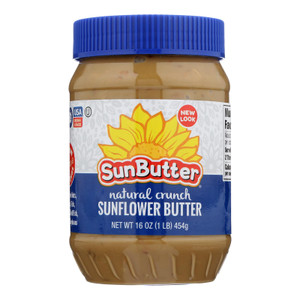 Sunbutter Sunflower Butter - Natural Crunch - Case Of 6 - 16 Oz. Sunbutter Sunflower Butter - Natural Crunch - Case Of 6 - 16 Oz.