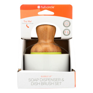 Full Circle Home Bubble Up Brush Plus Soap Dish- White - Case Of 4 Full Circle Home Bubble Up Brush Plus Soap Dish- White - Case Of 4