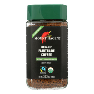 Mount Hagen Organic Fairtrade Instant Decaffeinated Coffee - Case Of 6 - 3.53 Oz Mount Hagen Organic Fairtrade Instant Decaffeinated Coffee - Case Of 6 - 3.53 Oz