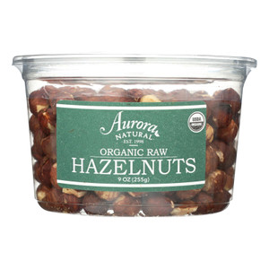 Aurora Natural Products - Organic Raw Hazelnuts - Case Of 12 - 9 Oz. Aurora Natural Products - Organic Raw Hazelnuts - Case Of 12 - 9 Oz.