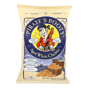 Pirate Brands Booty Puffs - Aged White Cheddar - Case Of 6 - 10 Oz. Pirate Brands Booty Puffs - Aged White Cheddar - Case Of 6 - 10 Oz.