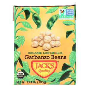 Jack's Quality Organic Garbanzo Beans - Low Sodium - Case Of 8 - 13.4 Oz Jack's Quality Organic Garbanzo Beans - Low Sodium - Case Of 8 - 13.4 Oz