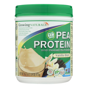 Growing Naturals Yellow Pea Protein - Vanilla Blast - 16 Oz Growing Naturals Yellow Pea Protein - Vanilla Blast - 16 Oz