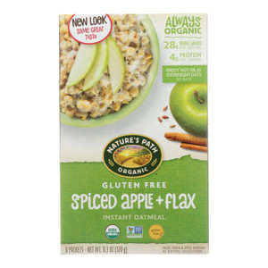 Nature's Path Organic Hot Oatmeal - Spiced Apple With Flax - Case Of 6 - 11.3 Oz. Nature's Path Organic Hot Oatmeal - Spiced Apple With Flax - Case Of 6 - 11.3 Oz.
