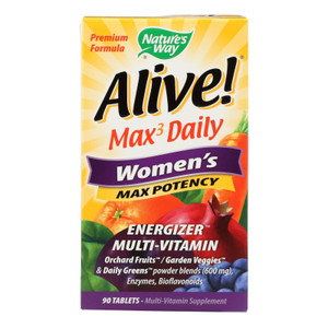 Nature's Way - Alive! Max3 Women's Multi-vitamin - Max Potency - 90 Tablets Nature's Way - Alive! Max3 Women's Multi-vitamin - Max Potency - 90 Tablets