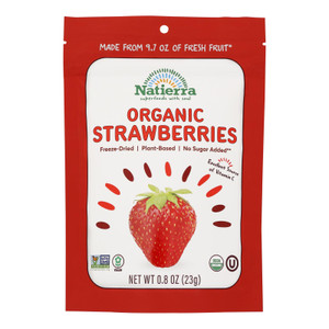 Natierra - Dried Fruit Strawbery - Case Of 12-.8 Oz Natierra - Dried Fruit Strawbery - Case Of 12-.8 Oz