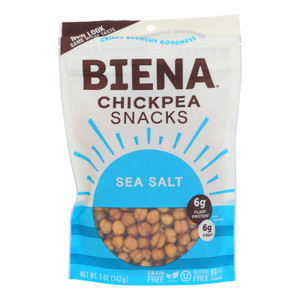 Biena Chickpea Snacks - Sea Salt - Case Of 8 - 5 Oz. Biena Chickpea Snacks - Sea Salt - Case Of 8 - 5 Oz.