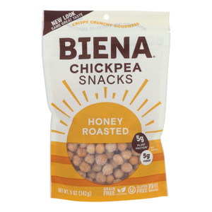 Biena Chickpea Snacks - Honey Roasted - Case Of 8 - 5 Oz. Biena Chickpea Snacks - Honey Roasted - Case Of 8 - 5 Oz.