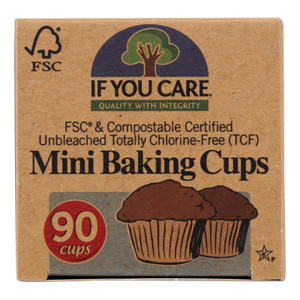If You Care Baking Cups - Mini - Unbleached Totally Chlorine Free - 90 Count If You Care Baking Cups - Mini - Unbleached Totally Chlorine Free - 90 Count