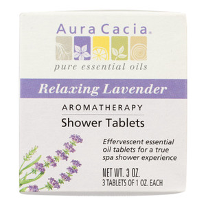 Aura Cacia - Aromatherapy Shower Tablets Relaxing Lavender - 3 Tablets Aura Cacia - Aromatherapy Shower Tablets Relaxing Lavender - 3 Tablets
