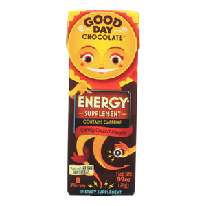 Good Day Chocolate Chocolate Pieces - With Energy - Case Of 12 - .99 Oz Good Day Chocolate Chocolate Pieces - With Energy - Case Of 12 - .99 Oz