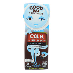 Good Day Chocolate Chocolate Pieces - With Calm - Case Of 12 - .99 Oz Good Day Chocolate Chocolate Pieces - With Calm - Case Of 12 - .99 Oz