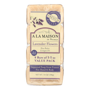 A La Maison - Bar Soap - Lavender Flowers - Value 4 Pack A La Maison - Bar Soap - Lavender Flowers - Value 4 Pack