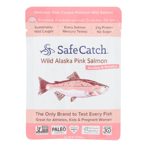 Safe Catch - Salmon Pink Wild Alaskan - Case Of 12 - 3 Oz Safe Catch - Salmon Pink Wild Alaskan - Case Of 12 - 3 Oz