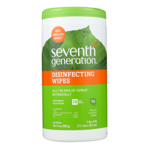 Seventh Generation Disinfecting Wipes Lemongrass And Citrus - 70 Wipes Seventh Generation Disinfecting Wipes Lemongrass And Citrus - 70 Wipes