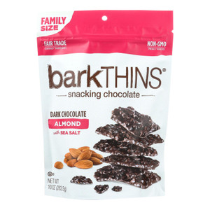 Bark Thins Snacking Dark Chocolate - Almond With Sea Salt - Case Of 9 - 10 Oz. Bark Thins Snacking Dark Chocolate - Almond With Sea Salt - Case Of 9 - 10 Oz.
