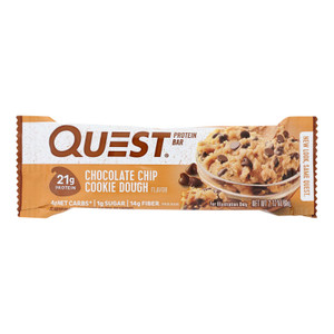 Quest Bar - Chocolate Chip Cookie Dough - 2.12 Oz - Case Of 12 Quest Bar - Chocolate Chip Cookie Dough - 2.12 Oz - Case Of 12