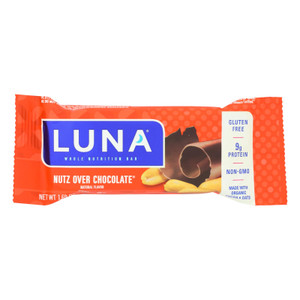 Clif Bar Luna Bar - Organic Nuts Over Chocolate - Case Of 15 - 1.69 Oz Clif Bar Luna Bar - Organic Nuts Over Chocolate - Case Of 15 - 1.69 Oz