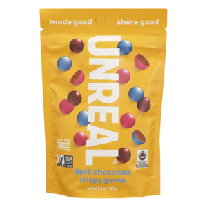 Unreal - Crispy Quinoa Chocolate Gems - Dark Chocolate - Case Of 6 - 5 Oz. Unreal - Crispy Quinoa Chocolate Gems - Dark Chocolate - Case Of 6 - 5 Oz.