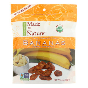 Made In Nature Bananas - Organic - Dried - Case Of 6 - 4 Oz Made In Nature Bananas - Organic - Dried - Case Of 6 - 4 Oz
