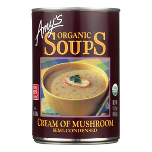 Amy's - Organic Cream Of Mushroom Soup - Case Of 12 - 14.1 Oz Amy's - Organic Cream Of Mushroom Soup - Case Of 12 - 14.1 Oz