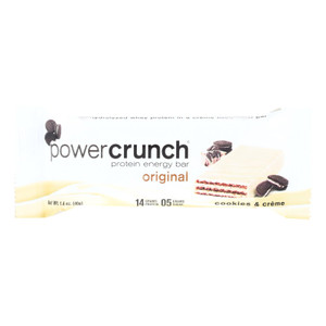 Power Crunch Bar - Cookies And Cream - Case Of 12 - 1.4 Oz Power Crunch Bar - Cookies And Cream - Case Of 12 - 1.4 Oz