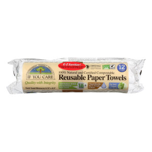 If You Care Paper Towels - Reusable - Nat - Case Of 8 - 12 Count If You Care Paper Towels - Reusable - Nat - Case Of 8 - 12 Count