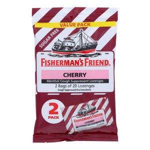 Fisherman's Friend - Loz Fat Free Cherry Sugar Free - Case Of 12 - 40 Ct Fisherman's Friend - Loz Fat Free Cherry Sugar Free - Case Of 12 - 40 Ct
