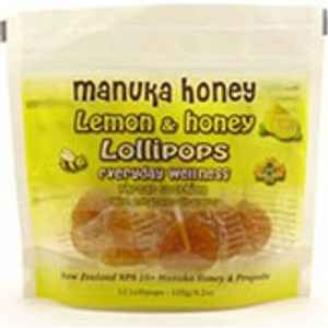 Manuka Lollipops Lemon 12 CT Manuka Lollipops Lemon 12 CT